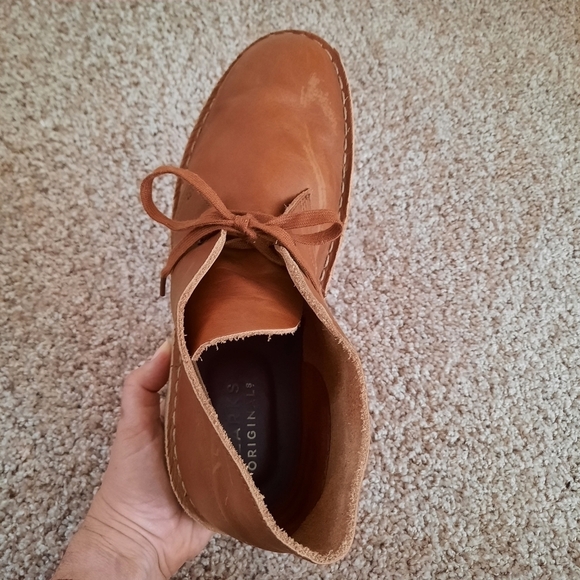 Clarks Originals Desert Chukka Boots Dark Tan Genuine Leather 26162422 Size 11 - Picture 14 of 16